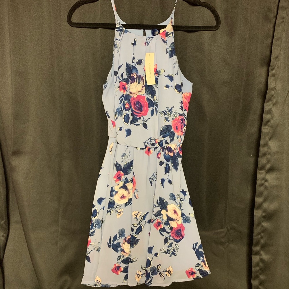Never worn light blue floral dress